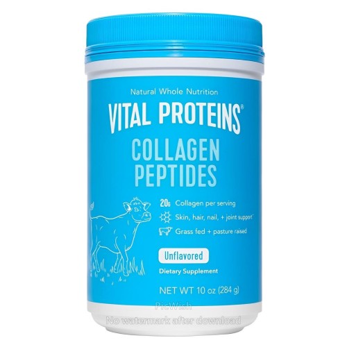 Natural Whole Nutrition Vital Proteins Collagen Peptides 20g Collagen per Serving Supports Skin, Hair, Nails & Joints Grass-Fed & Pasture-Raised 10 Oz (284g)