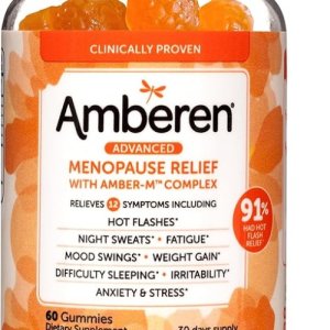 Amberen Menopause Supplements for Women, Multi-Symptom Relief, Vitamin E &amp; Unique Amberen Compound