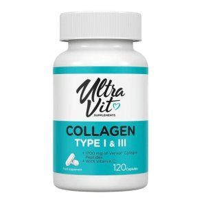 Ultra Vit Supplements Collagen 1700mg Verisol Collagen Peptides + Vitamin C 120 Capsules