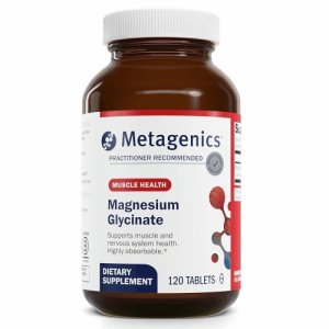 Metagenics Magnesium Glycinate Highly Absorbable • Supports Muscle &amp; Nervous System Health* Dietary Supplement • 120 Tablets