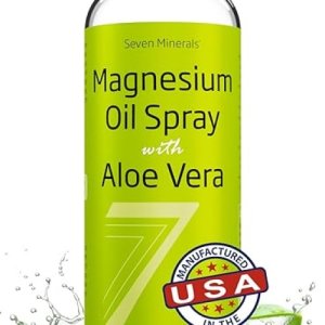 Seven Minerals, Magnesium Oil Spray with Aloe Vera - Less Itchy - Use as Magnesium Spray Deodorant