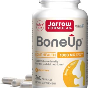 Jarrow Formulas BoneUp for Bone Density - Vitamin D3 and K2, Calcium Support, 360 Capsules