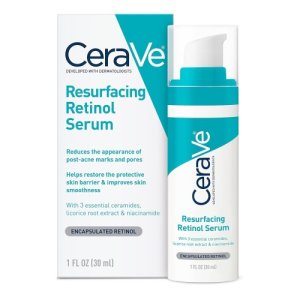 CeraVe Resurfacing Retinol Serum For Post Acne Marks, Formulated With Licorice Root Extract &amp; Niacinamide