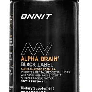 ONNIT Alpha Brain Black Label Capsule (80ct) Premium Citicoline Brain Supplement