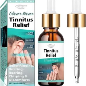 Tinnitus Relief for Ringing Ears, Ear Drops for Clogged Ears &amp; Ear Ringing Relief, Natural Ingredients, Effectively Reduce Noise in Ears &amp; &amp; Improve Hearing