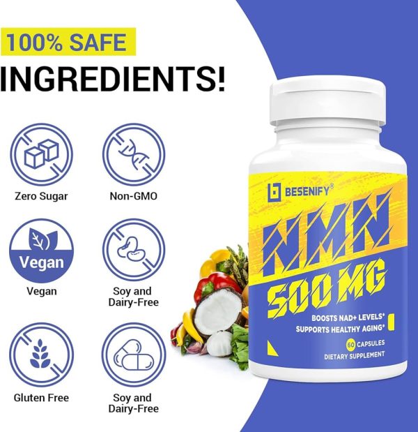 Besenify Pure NMN 500mg Supplement